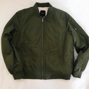 army green bomber jacket